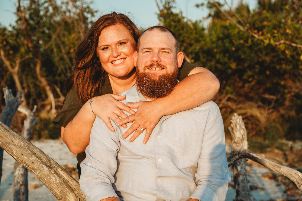 A photo of Ashley and James McGroarty owners of Coastal Ginger Creations in Southwest Florida