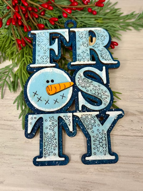 Frosty ornament Bar To-Go Ornament by Coastal Ginger Creations 