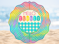 Hello Summer Wind Spinner by Coastal Ginger Creations 