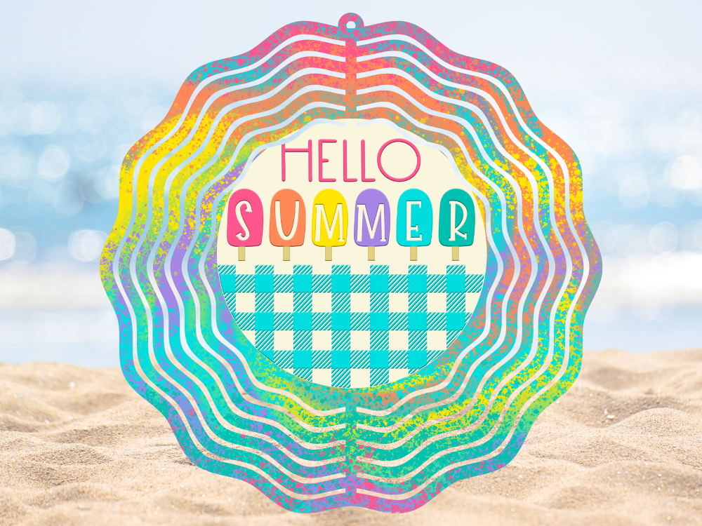 Hello Summer Wind Spinner by Coastal Ginger Creations 