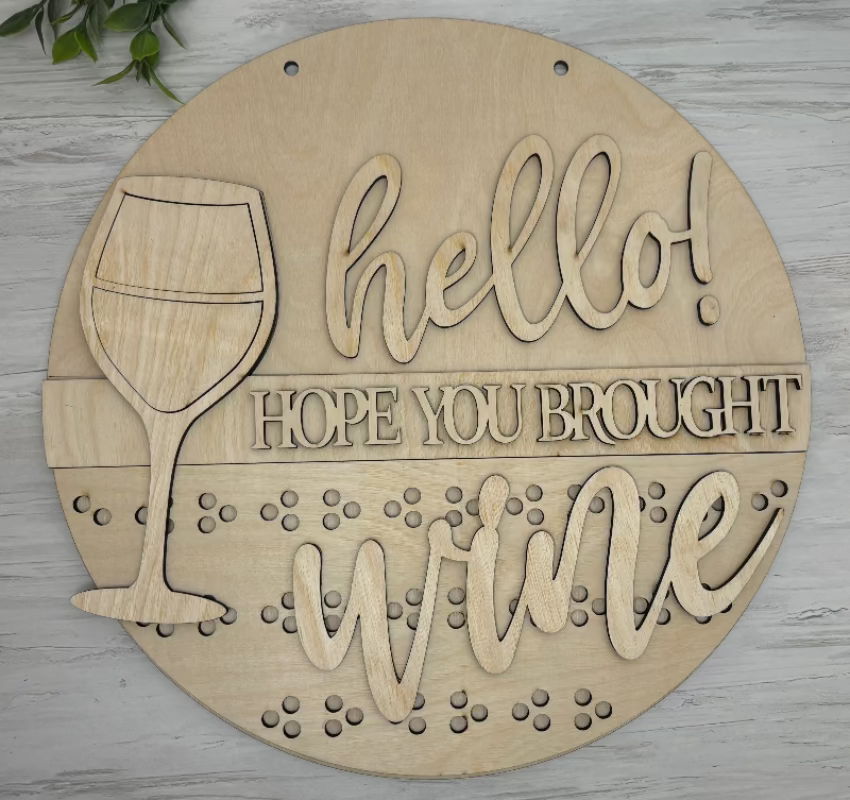 Hello, Hope You Brought Wine DIY Paint Kit Coastal Ginger Creations 