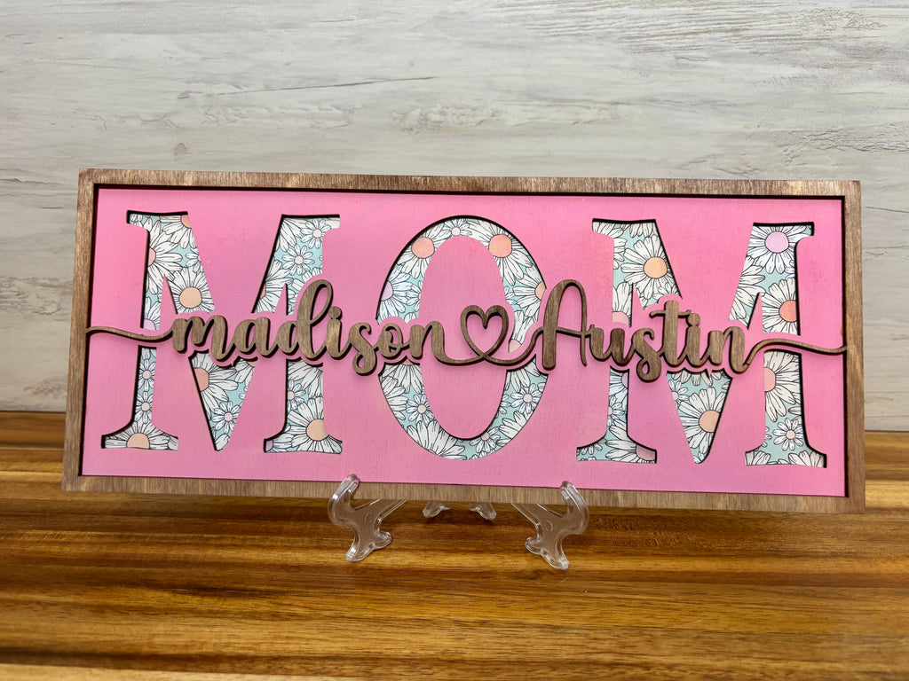Personalized Mother’s Day Name Frame – Custom Kids or Grandkids Keepsake Gift