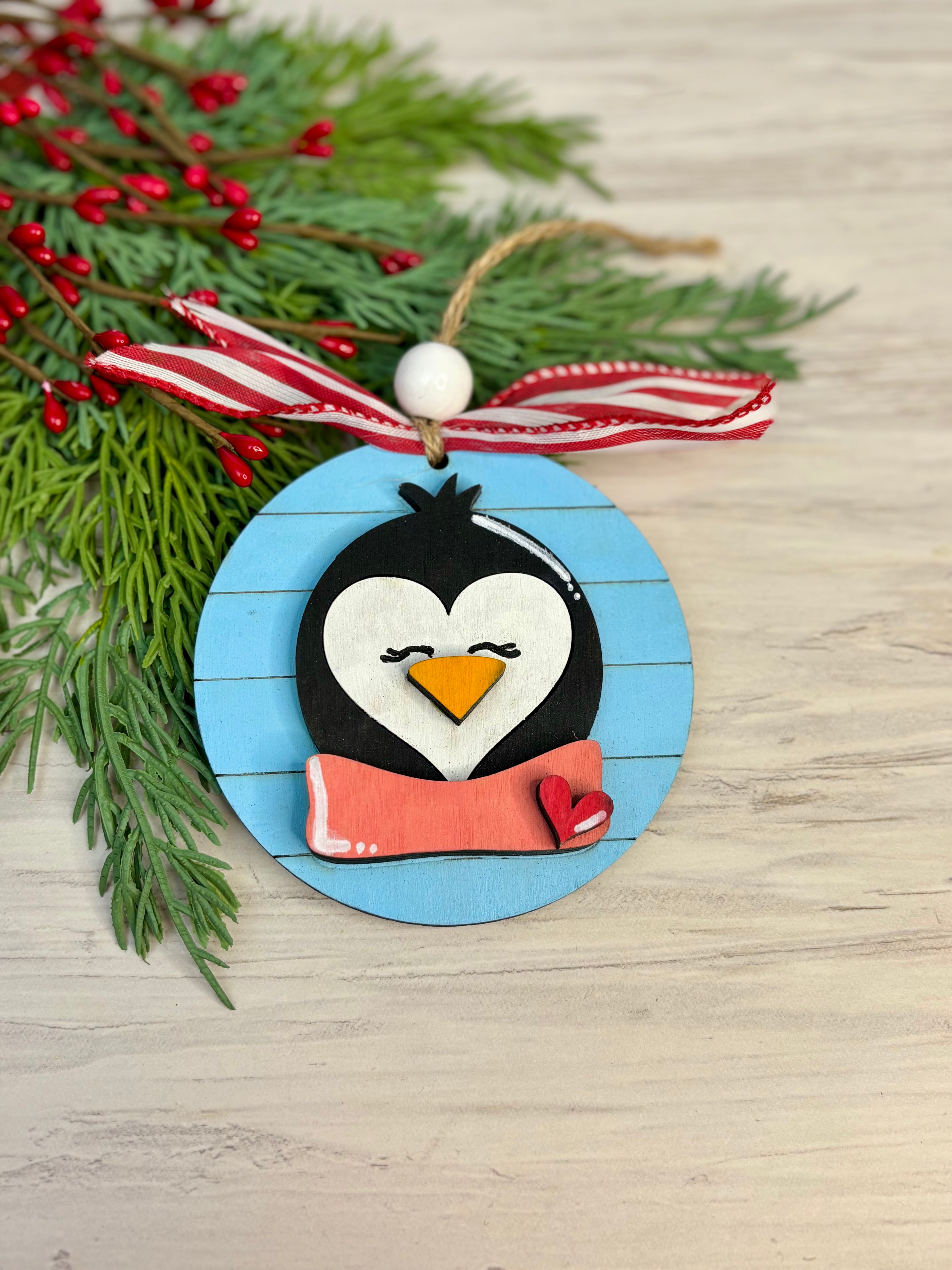 Penguin Ornament for Ornament Bar by Coastal Ginger Creations 