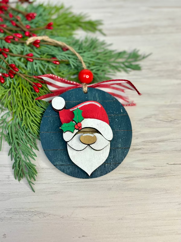 Santa Ornament for Ornament Bar by Coastal Ginger Creations 