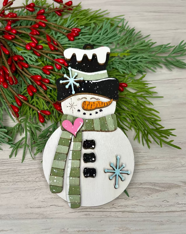 Snowman Ornament for Ornament Bar by Coastal Ginger Creations 