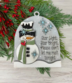 Coastal Ginger Creations Snowman Please Don't Let Me Melt Tonight Ornament Bar To-Go Ornament
