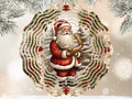 Vintage Santa Claus Wind Spinner by Coastal Ginger Creations 